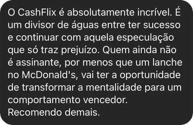 Depoimento #3 - Mais barato que o Mc Donald